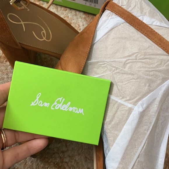 NIB Sam Edelman Yaro Block Heel Brown Suede - Picture 5 of 6